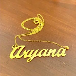 24K Gold Plated Nameplate Jewelry Spelling Aryana